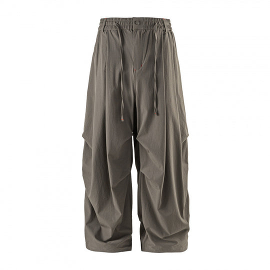 Unisex Weitgeschnittene technische Cargo-Hose mit Gummibund, Kordelzug und Reißverschlusstaschen Shop Nory