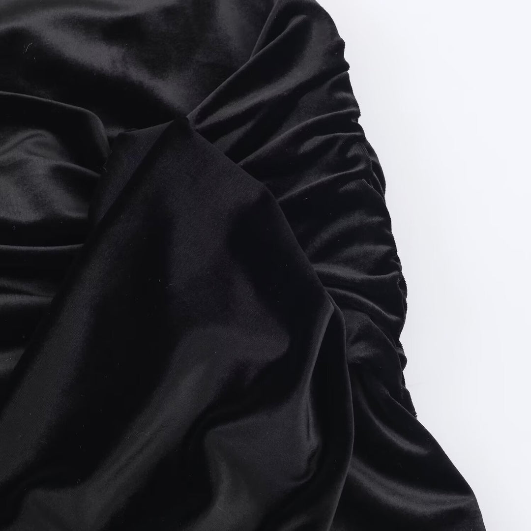 Damen Minikleid mit Rollkragen, langem Arm und seitlicher Drapé-Schleife Shop Nory