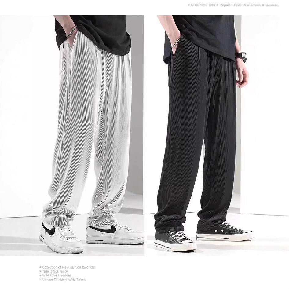 Herren Legere Plissee-Hose Shop Nory