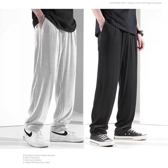 Herren Legere Plissee-Hose Shop Nory