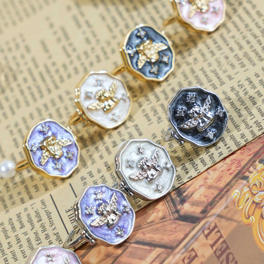 Damenring mit detailverliebtem Engel-Motiv Shop Nory