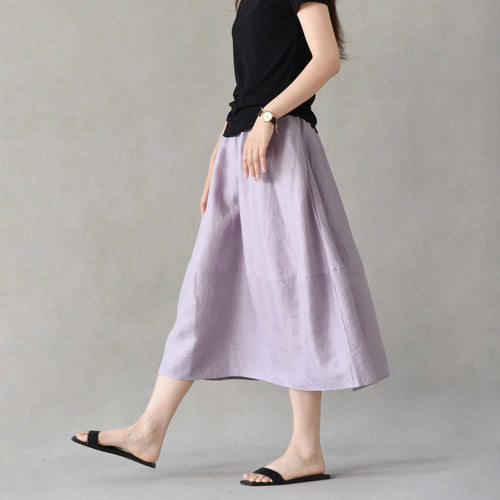 Damen Weit geschnittener Midi-Rock aus luftiger Baumwolle Shop Nory