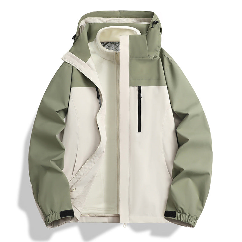 Herren Zwei-in-eins Softshell-Hybridjacke mit abnehmbarer Fleece-Innenjacke und wasserabweisender Membran Shop Nory