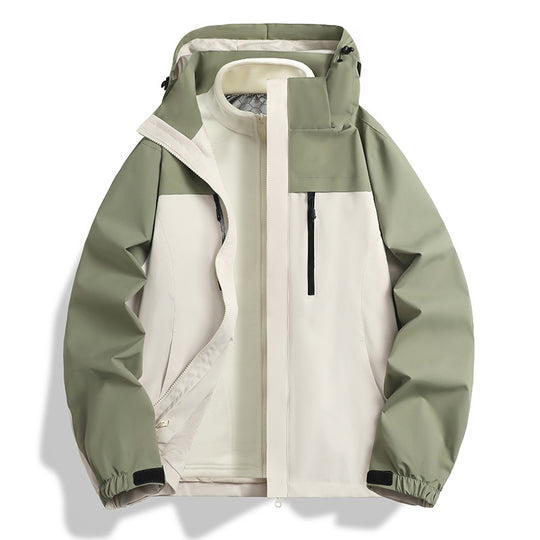 Herren Zwei-in-eins Softshell-Hybridjacke mit abnehmbarer Fleece-Innenjacke und wasserabweisender Membran Shop Nory