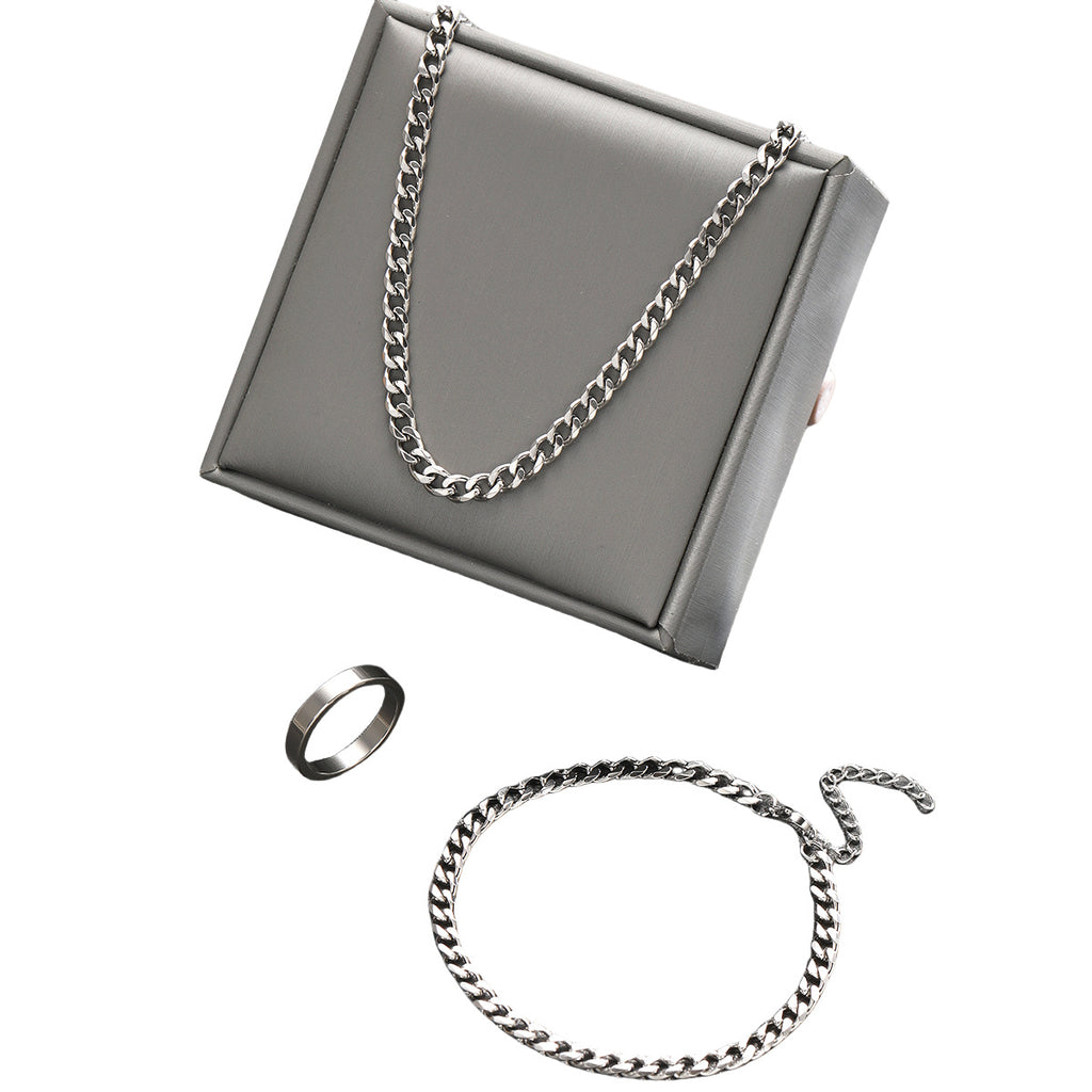 Damen Schmuckset bestehend aus eleganter Halskette, stilvollem Armband und zeitlosem Ring Shop Nory