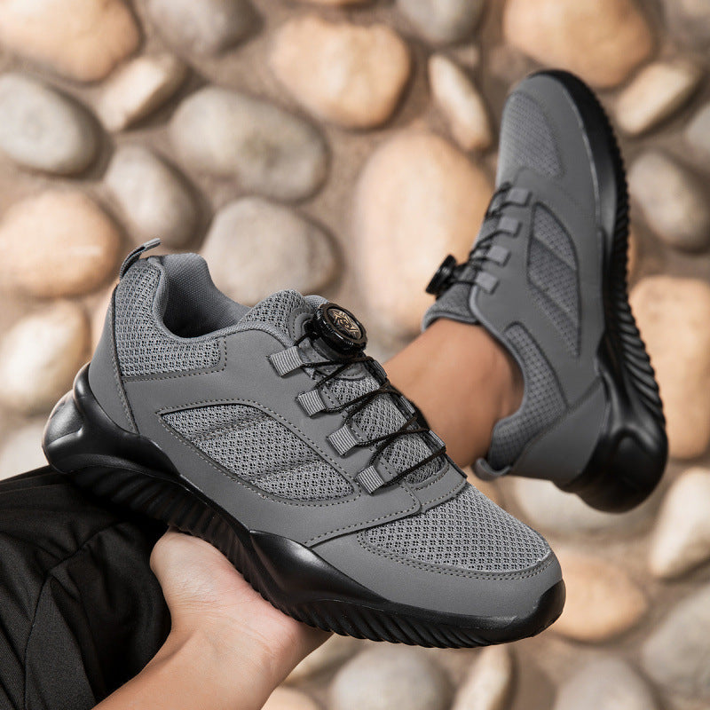 Herren Sportlicher Mesh-Oberflächen Sneaker mit Drehverschluss-Schnürsystem und stoßdämpfender Leichtsohle Shop Nory