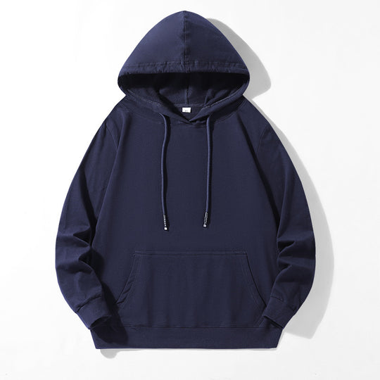 Unisex Locker geschnittener Kapuzenpullover aus Baumwollmix mit Kängurutasche und Kordelzug Shop Nory