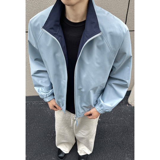 Herren Modische Übergangsjacke mit kontrastierendem Kragen Shop Nory