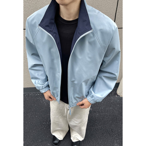 Herren Modische Übergangsjacke mit kontrastierendem Kragen Shop Nory