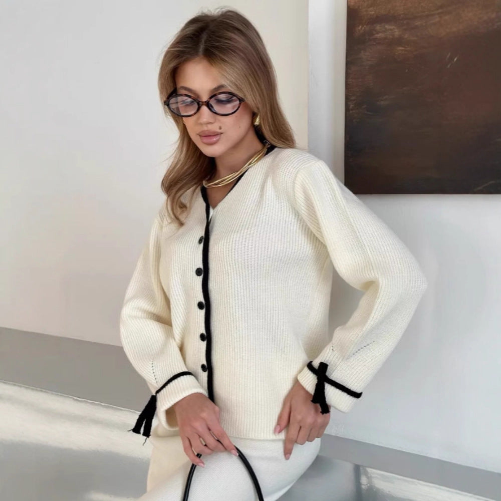Damen Elegante Strickjacke mit Knöpfen Shop Nory
