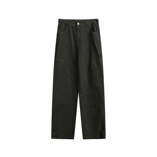 Damen Weite High‑Waist Cargo‑Hose mit Multifunktionstaschen und verstellbarem Saum Shop Nory