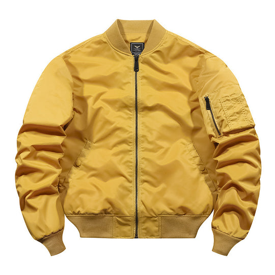 Herren Bomberjacke im Pilotenstil mit wasserabweisender Nylonhülle und Ärmel-Utilitytasche Shop Nory
