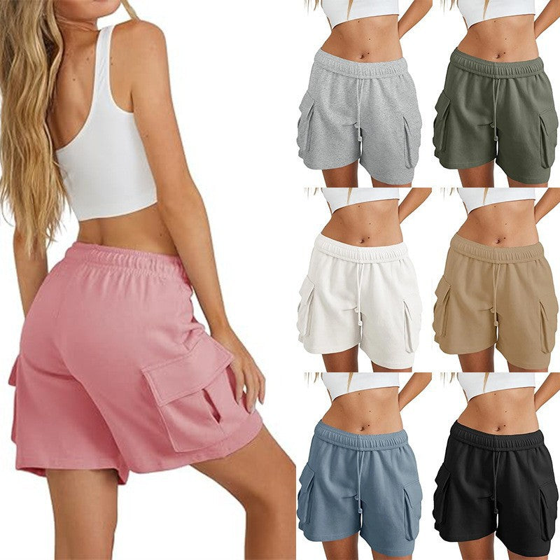 Damen lässige Freizeithose mit komfortablem Gummibund und praktischen Seitentaschen
