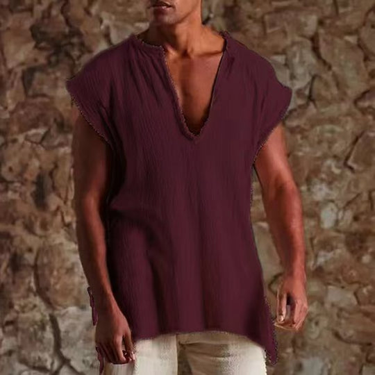 Herren lockeres Tunika-Shirt Shopnory