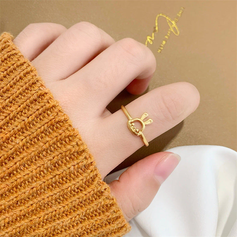 Damenring mit verspieltem Tiermotiv aus hochwertigem Metall Shop Nory