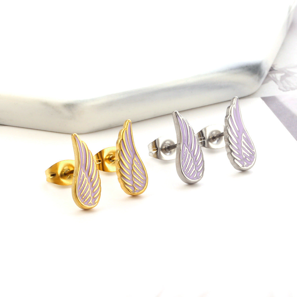 Damen Ohrringe mit kunstvollem Blattdesign aus Edelstahl und goldplattierter Oberfläche Shop Nory