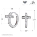 Damen Ohrhänger mit funkelndem Kreuzdesign aus hochwertigem 925 Sterling Silber und Zirkonbesatz Shop Nory