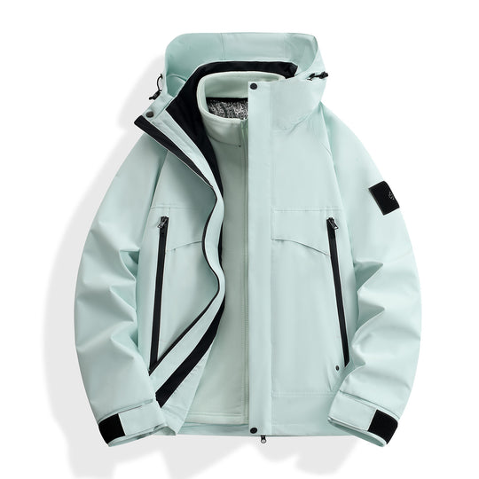 Damen wasserdichter modularer Parka mit abnehmbarer Fleece-Innenjacke und technischer Kapuze Shop Nory