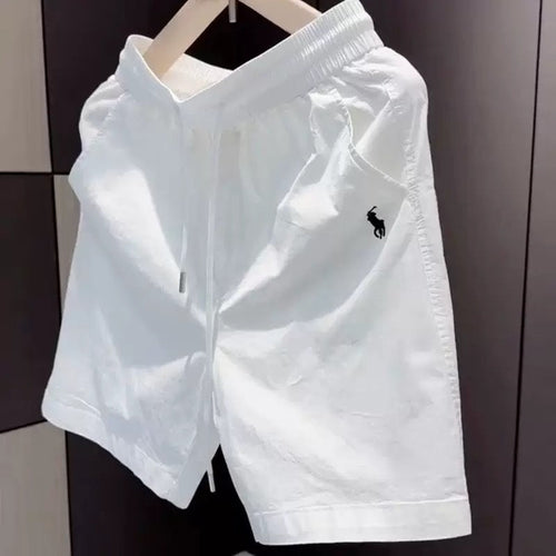 Herren leichte Freizeithose mit elastischem Bund und seitlichen Taschen