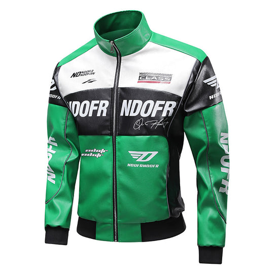 Herren Kunstleder Bikerjacke mit sportlichem Design Shop Nory