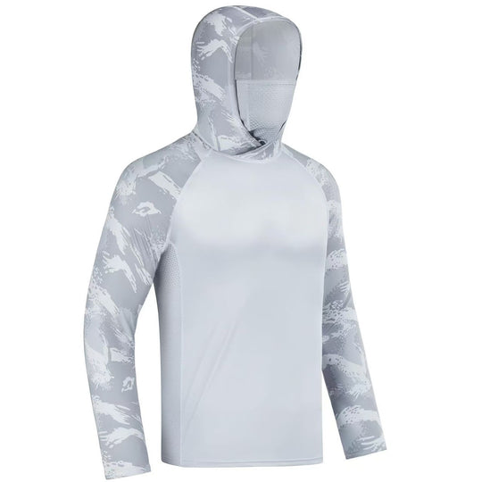 Herren Sportliches Funktionsshirt mit Kapuze und Gesichtsschutz