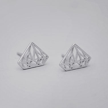 Damen geometrische Ohrstecker aus feinem Silber Shop Nory