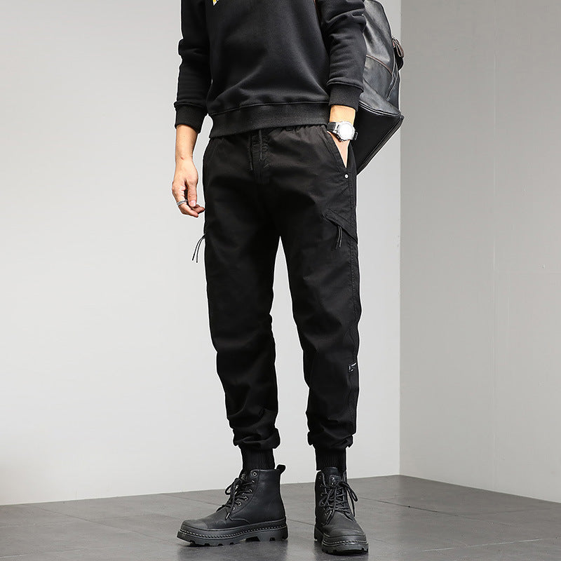Herren Utility-Cargohose im Joggerstil mit Gummibündchen und Multifunktions‑Taschen Shop Nory