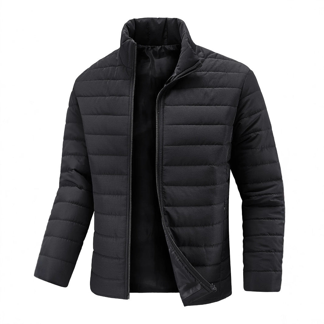 Herren Ultraleichte gesteppte Stehkragen-Isolationsjacke mit verdecktem Reißverschluss Shop Nory