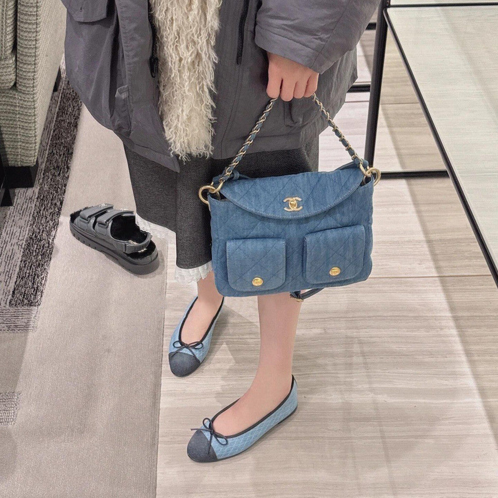 Damen Ballerinas mit elegantem Kontrast-Design und weichem Fußbett