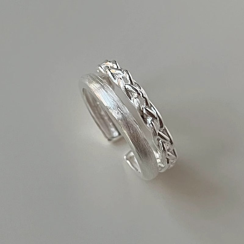 Damen Offener Ring mit kunstvollem Flechtdesign Shop Nory