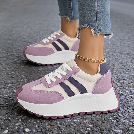 Damen nan Plateau-Chunky-Sneaker mit verstärkter Zehenkappe, profilierter Gummilaufsohle und stoßdämpfender EVA-Zwischensohle Shop Nory