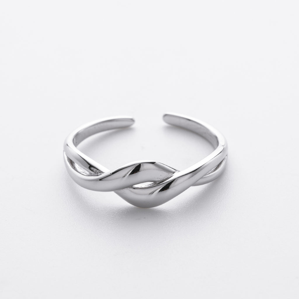 Damen Offener Ring mit elegantem gewundenem Design aus 925 Sterling Silber Shop Nory