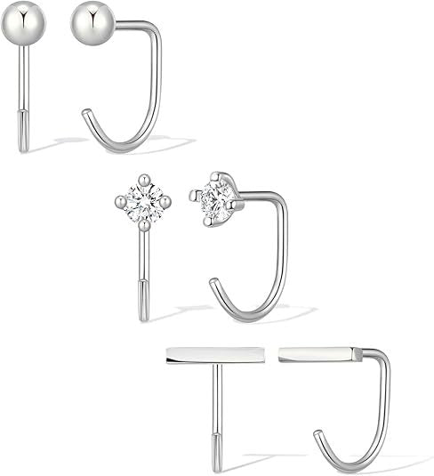 Damen Ohrstecker-Set mit Herz-, Schleifen- und Kristallanhängern Shop Nory