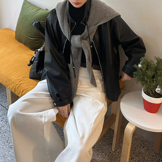 Damen Modische Blousonjacke mit hohem Kragen Shop Nory
