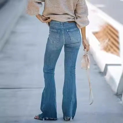 Damen zeitlose Jeans im modernen Schnitt mit cropped Bein