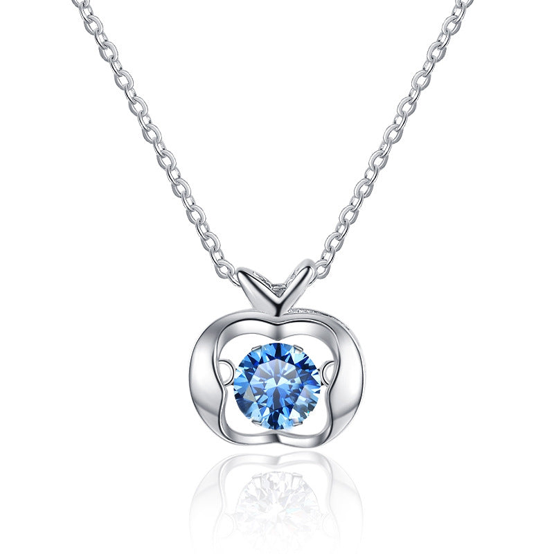 Damen Halskette mit herzförmigem Anhänger und funkelndem Zirkon Shop Nory