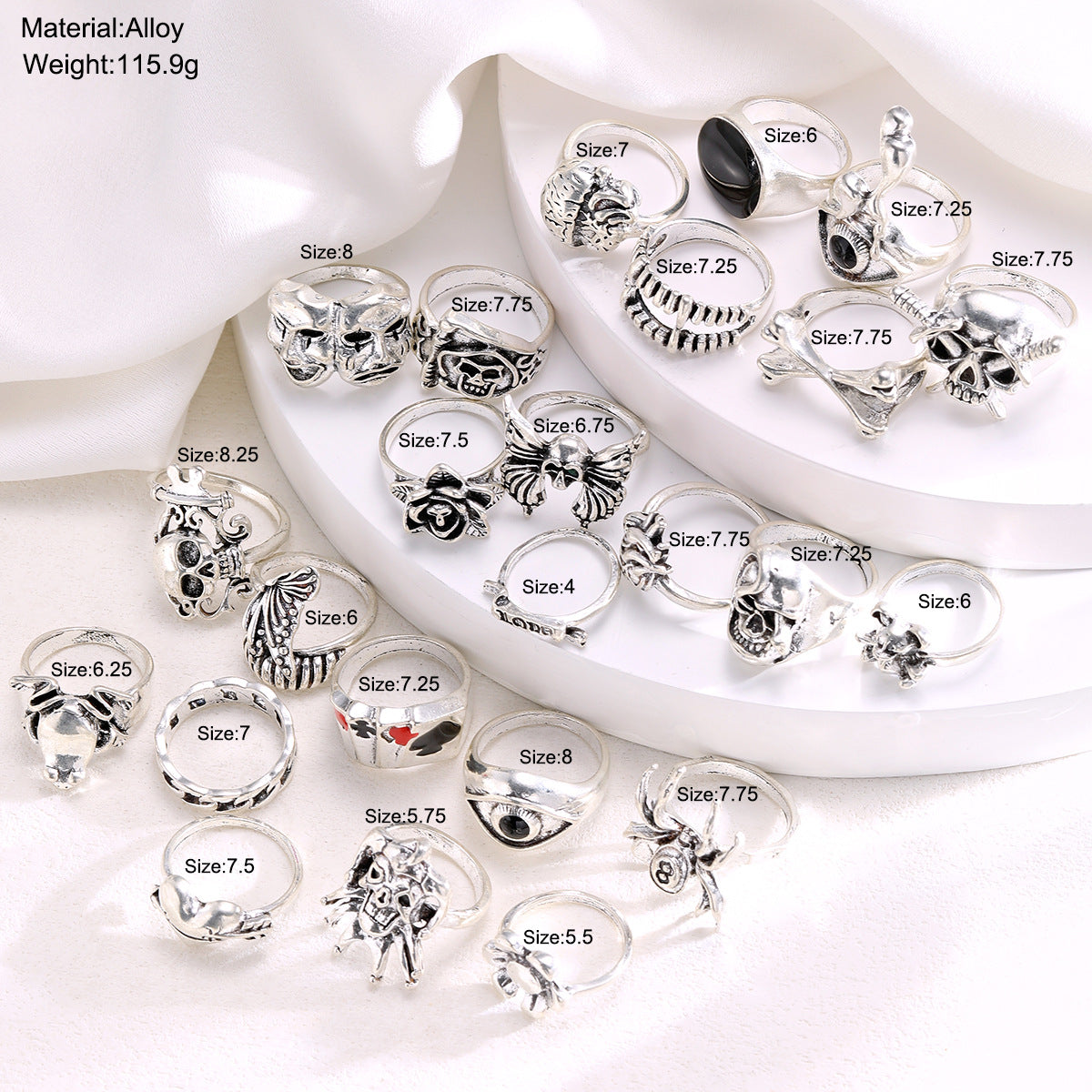 Damen Ring-Set mit kreativen und einzigartigen Motiven Shop Nory