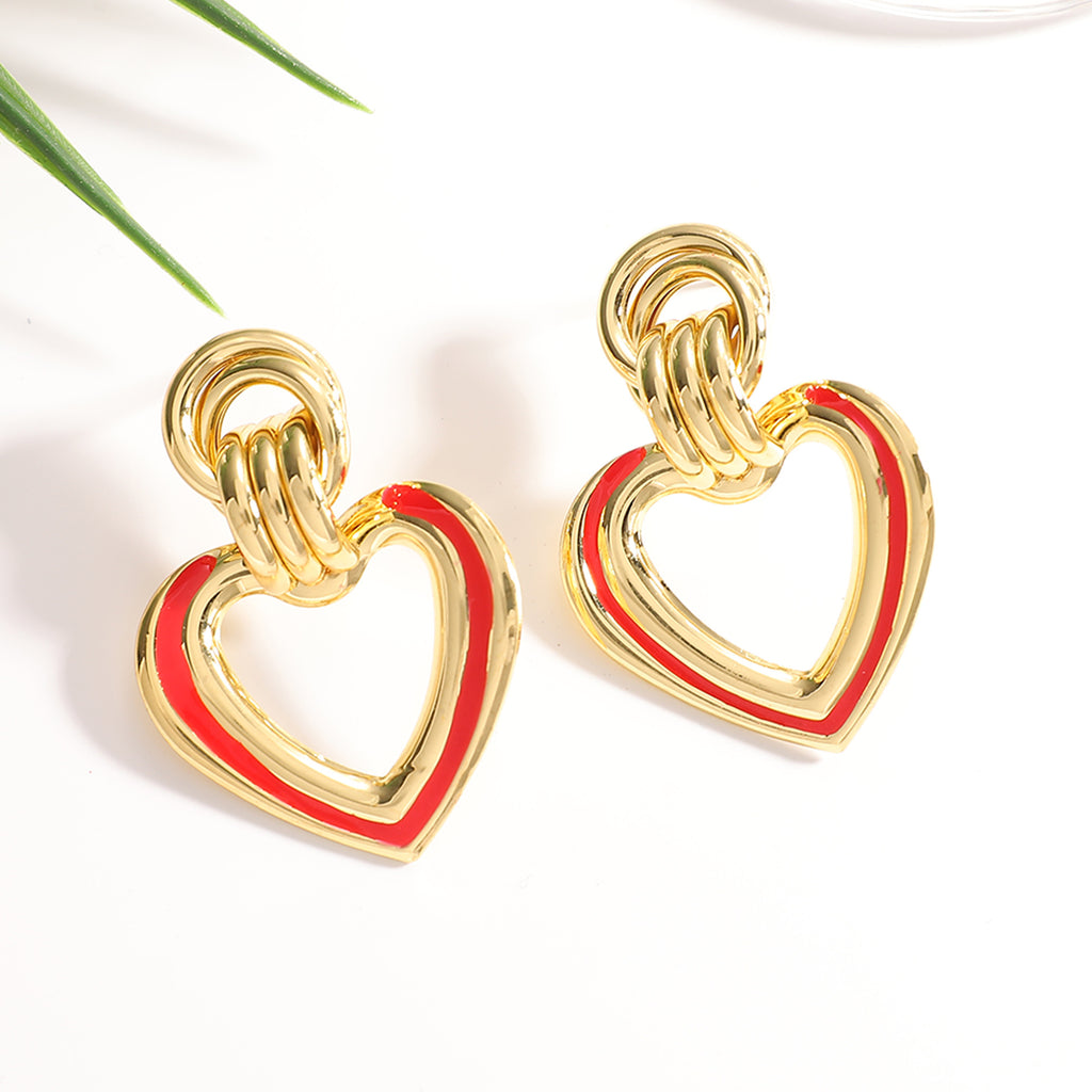 Damen Herzförmige Statement Ohrringe mit elegantem Design Shop Nory