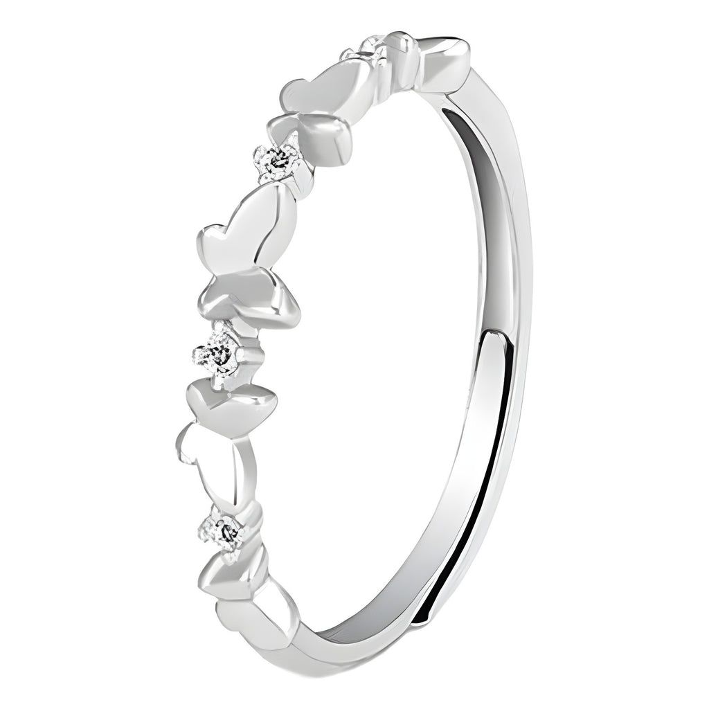 Damenring mit verspieltem Herzdesign und funkelnden Zirkonia Shop Nory