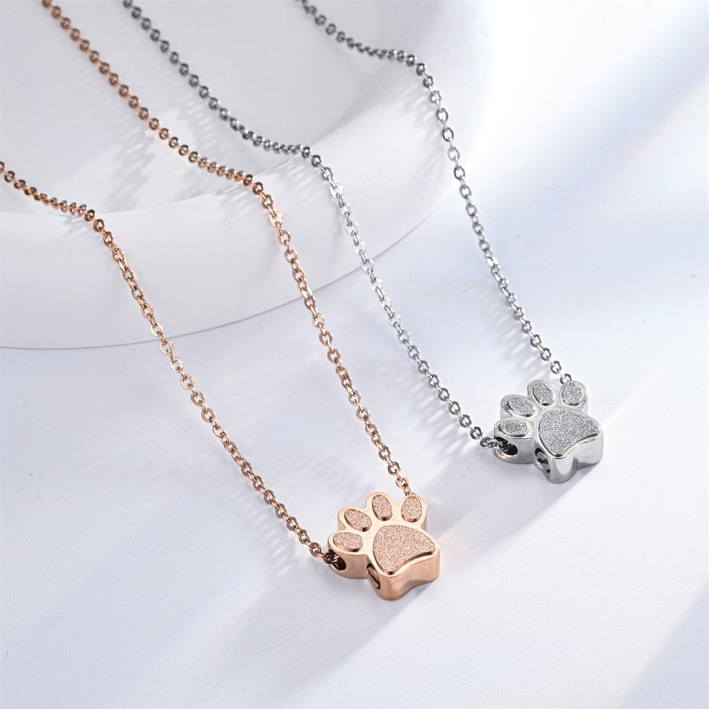 Damen Halskette mit Pfotenanhänger aus hochwertigem Metall Shop Nory