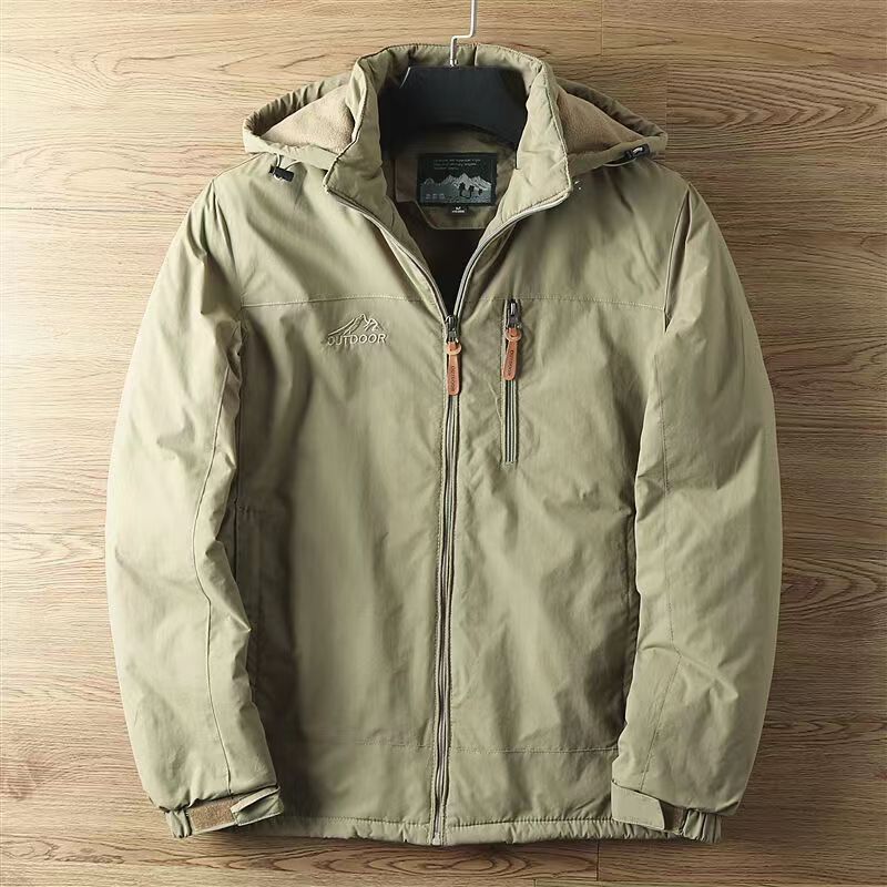 Herren Warm gefütterte Funktionsjacke mit verstellbarer Kapuze Shop Nory