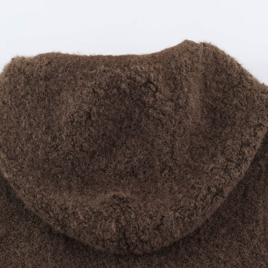 Damen Teddy-Fleece-Weste mit Kapuze, Reißverschluss und aufgesetzten Taschen Shop Nory