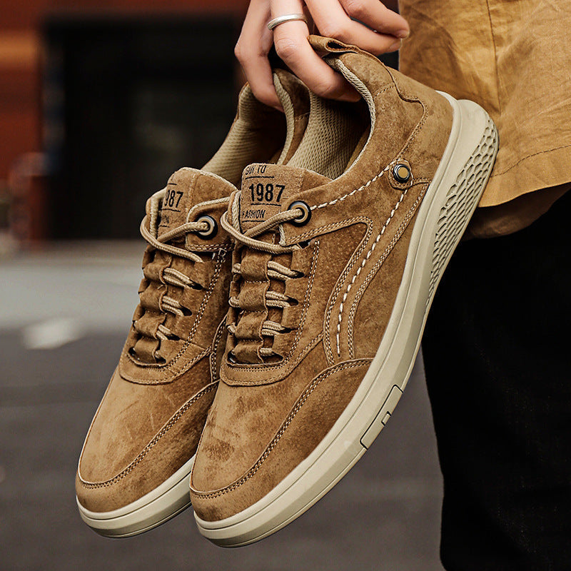 Herren Sneakers mit weichem Wildleder und atmungsaktiven Einsätzen Shopnory
