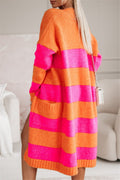 Bunte karierte Strickjacke für Herbst und Winter
