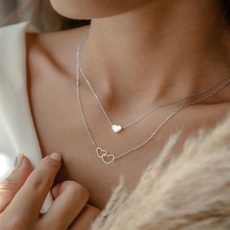 Damen Halsketten-Set mit verspieltem Herzdesign und filigranen Ketten Shop Nory