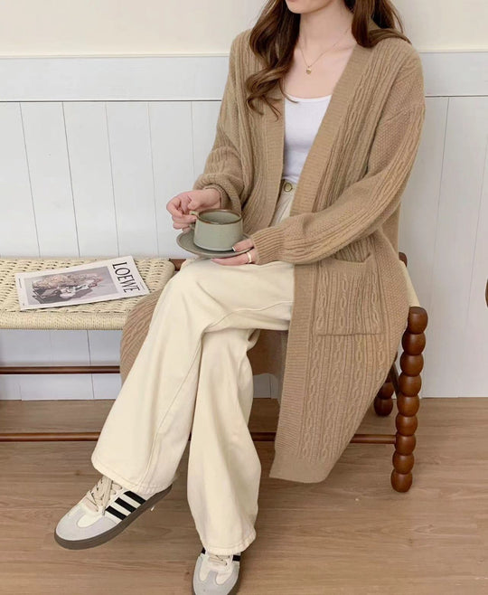 Damen Gemütliche Strickjacke mit Taschen Shop Nory