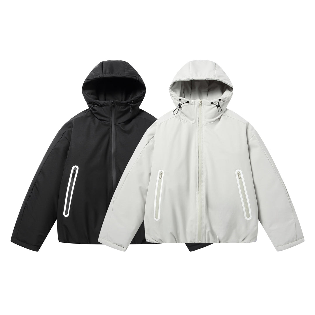 Unisex Kurzboxy Wetterschutz‑Pufferjacke mit Kapuze und versiegelten Reißverschlüssen Shop Nory