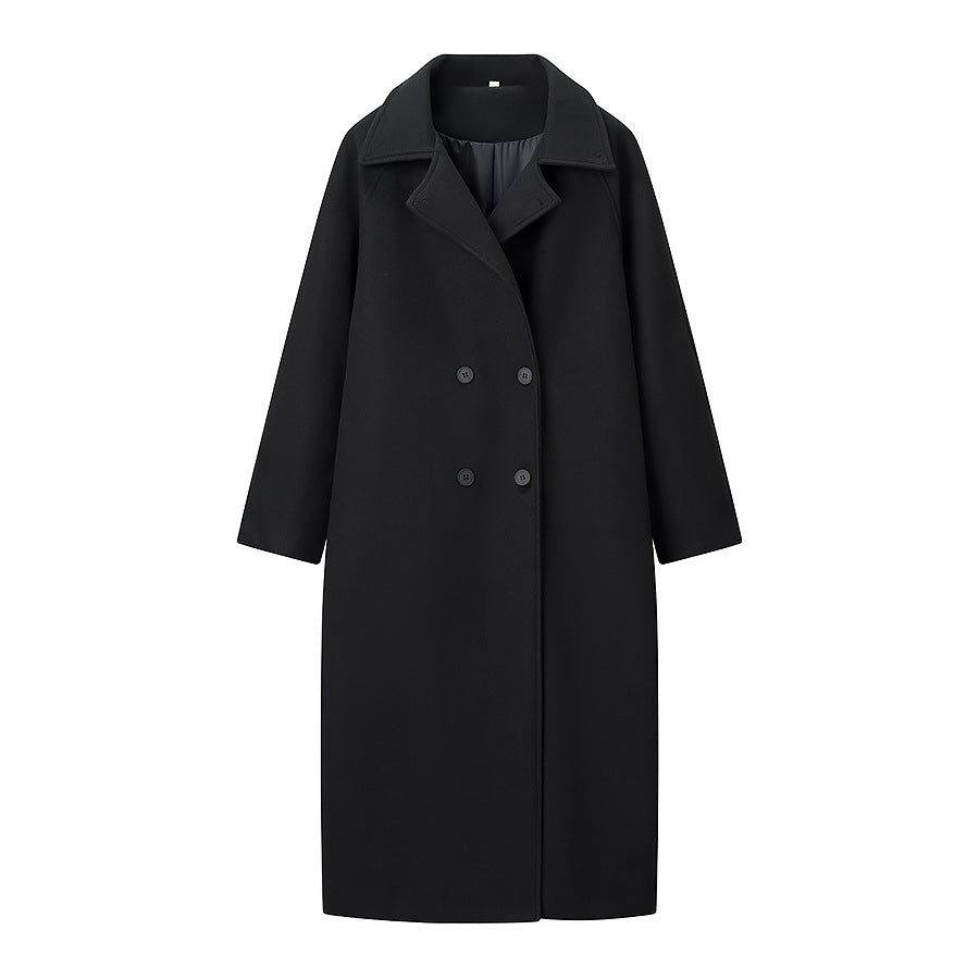 Damen Doppelreihiger Oversize-Wollmix-Mantel mit fallendem Revers und langer Silhouette Shop Nory
