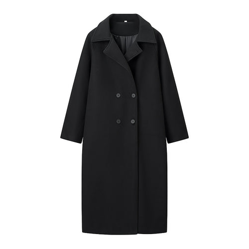 Damen Doppelreihiger Oversize-Wollmix-Mantel mit fallendem Revers und langer Silhouette Shop Nory