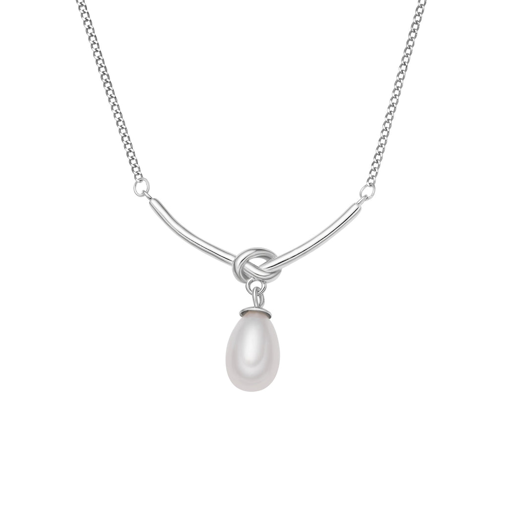 Damen Halskette mit elegantem Tropfenanhänger aus Perle Shop Nory